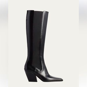 PRADA
Leather Square-Toe Tall Chelsea Boots